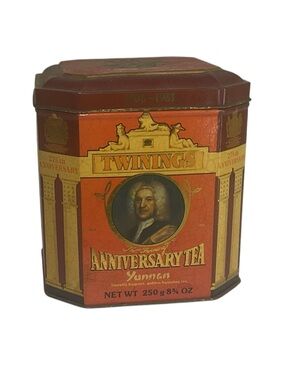 Vintage Twinings 275th Anniversary Tea Tin Yunnan Tea Canister England 1981